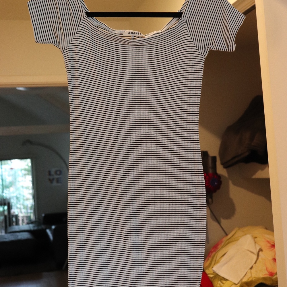 dress, tight dress, striped dress